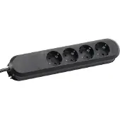 Bachmann SMART 4xCEE7/3 black power 1,5m CEE7/7