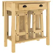 Syfax 3-delige Barset massief grenenhout