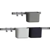 Leander Opberger - 3 st./1 Lange rail/1 Kaart Rail - Dusty - - OneSize - Opbergers