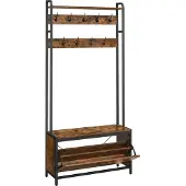 Leobert Kapstok met zitbank en schoenenrek – HSR405B01 – Industrieel design