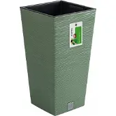 Prosperplast Furu Square - Bloempot Hoog Vierkant- 30x30x55cm aardgroen