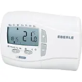 Eberle INSTAT PLUS Ruimteklokthermostaat H9.65xB13.7xD2.13cm draadloos Wit
