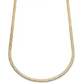 Lucleon Essentials | 5 mm Goudkleurige Ketting met Visgraatschakels