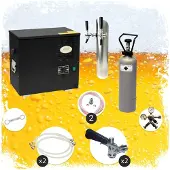 Ich-zapfe Complete Set - Biertap AS-40, 2-kraans - Waterbadkoeler - Thuistap - Bierkoeler - met 2x NC Adapter