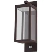 LUCANDE Wandlamp buiten met bewegingssensor Ferdinand, bruin / roest, Aluminium, Modern