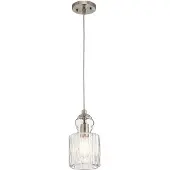 Kichler LED Hanglamp Riviera | 1X E27 Max 60W | Dimbaar | Brushed Nickel