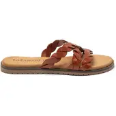 Lazamani Slippers Dames Cognac Leer Maat 41