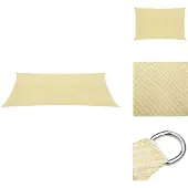 vidaXL Zonnescherm HDPE 2 x 4m Rechthoekig Beige - Parasol