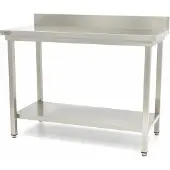 Maxima Roestvrijstalen Werktafel 'Deluxe' met achteropstand 1200 x 600 mm