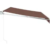 vidaXL Luifel handmatig uittrekbaar 350x250 cm bruin