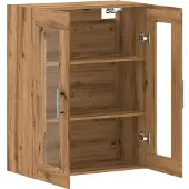 vidaXL Dressoir 69,5x34x90 cm bewerkt hout artisanaal eikenkleur