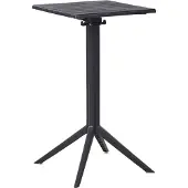 Beliani LEMNOS - Tuintafel - Zwart - Synthetisch materiaal
