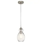 Kichler LED Hanglamp Riviera | 1X E27 Max 60W | Dimbaar | Brushed Nickel