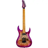 Spira Guitars S-450 TPP Poplar Burl Gloss Trans Purple