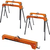 Holmwerk TRUTZHOLM - Zaagbok - Set van 4 - 500 kg per stuk - Inklapbaar - Metalen frame - Handgreep - 94 cm breed, 83 cm hoog en 48 cm diep