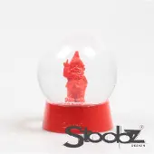 Stoobz Design Stoobz Kabouter f*ck you schudbol rood rood Glas Sneeuwbol