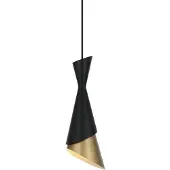 ITALUX Schwarz/Goud hanglamp MALIA PND-85949-1 BK+GD van