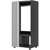HOMCOM - Kledingrek op wieltjes - 60x40x128cm - Spaanplaat - Zwart