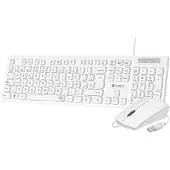 Subblim SUBKBC-CSSK02, Kabel, USB, Membraantoetsenbord, QWERTY-indeling, Wit, Inclusief muis