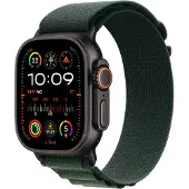 Apple Watch Ultra 2 - 49mm - Black Titanium - Dark Green Alpine Loop - (S) (130-160mm)