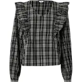 JDY Blouse 'JDYDOLLY' ecru / zwart / wit