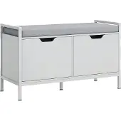 HOMCOM -Schoenenbank-84x35x50cm-Spaanplaat-Wit