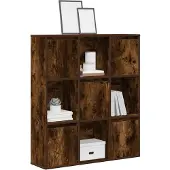 vidaXL Boekenkast 89x24x101,5 cm bewerkt hout gerookt eikenkleurig