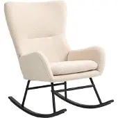 HOMCOM -Schommelstoel-Polyester-66x100x93cm-Beige