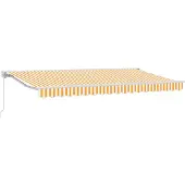 vidaXL Zonnescherm Frame Geel en Wit 350 x 200 cm