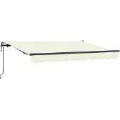 vidaXL Uitschuifbare luifel Crème 250 x 200 cm Stof