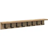 vidaXL Wandgemonteerde kapstok Muurmontage Artisan Eiken Bewerkt hout