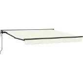 vidaXL Zonnescherm Frame Crèmekleurig 350 x 250 cm