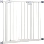 PawHut Huisdierpoort - Metaal - 97,5x3,5x76,2cm - Wit