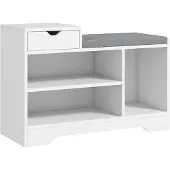 HOMCOM -Schoenenbank-Spaanplaat-76,5x30x52cm-Wit