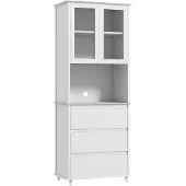 HOMCOM -Keukenkast-MDF-68x38x172cm-Wit