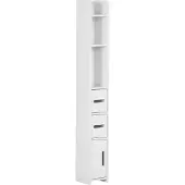 Kleankin -Badkamerkast-Hout-15x17x120cm-Wit