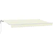 vidaXL Uitschuifbare luifel Crème 350 x 200 cm Stof