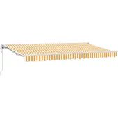 vidaXL Zonnescherm Frame Geel en Wit 350 x 200 cm