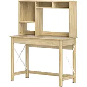 HOMCOM -Bureau met planken-spaanplaat-105x50x137,5cm-eiken