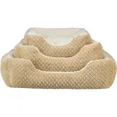 Trixie hondenmand kaline mio hoekig lichtbruin/creme 65x50 cm