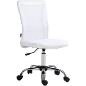 Vinsetto bureaustoel - polyester - 43x58x100cm - wit