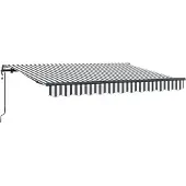 vidaXL Uitschuifbare luifel Antraciet 350 x 200 cm Stof