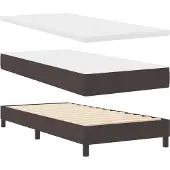 vidaXL Boxspring bed met hoofdeinde Donkerbruin 200 x 180 cm Stof