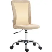 Vinsetto -Bureaustoel-Polyester-43x56x100cm-Beige
