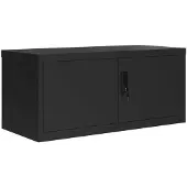 vidaXL Archiefkast 90x40x220 cm staal zwart