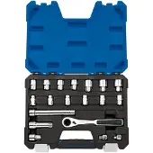 Draper Tools Draper Expert 'Go Through' Doppenset met ratel, 19-delig