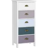 HOMCOM -Ladekast-MDF-45x30x95,4cm-Multicolor