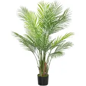 HOMCOM Kunstmatige Palmboom Kunststof, cement Ø16,5 cm x 120 cm hoog Groen