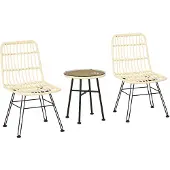 Outsunny -Leisure Koffieset-PE gevlochten hars-46x62x86cm-Room
