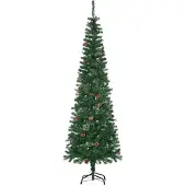 HOMCOM -Kerstboom-54x54x195cm-PVC-Vert